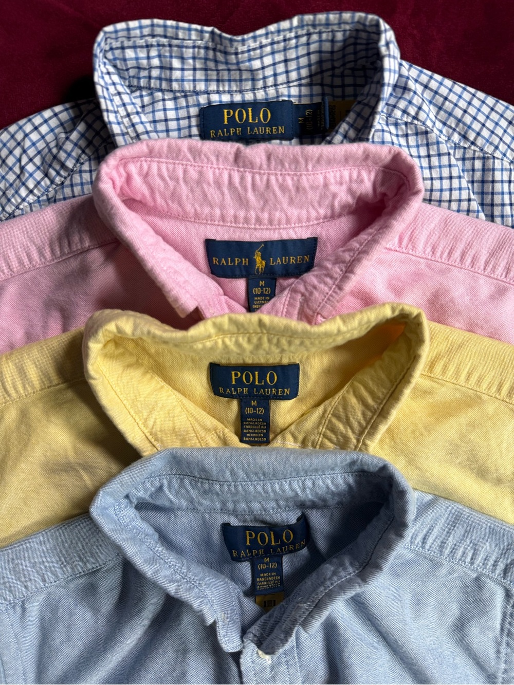 Polo Ralph Lauren - Bundle of 4 Button Down Dress Shirts - Youth Medium